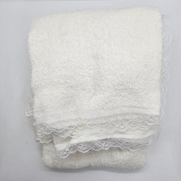 Towel and ring set cotton in white color - Picture 4 of 7